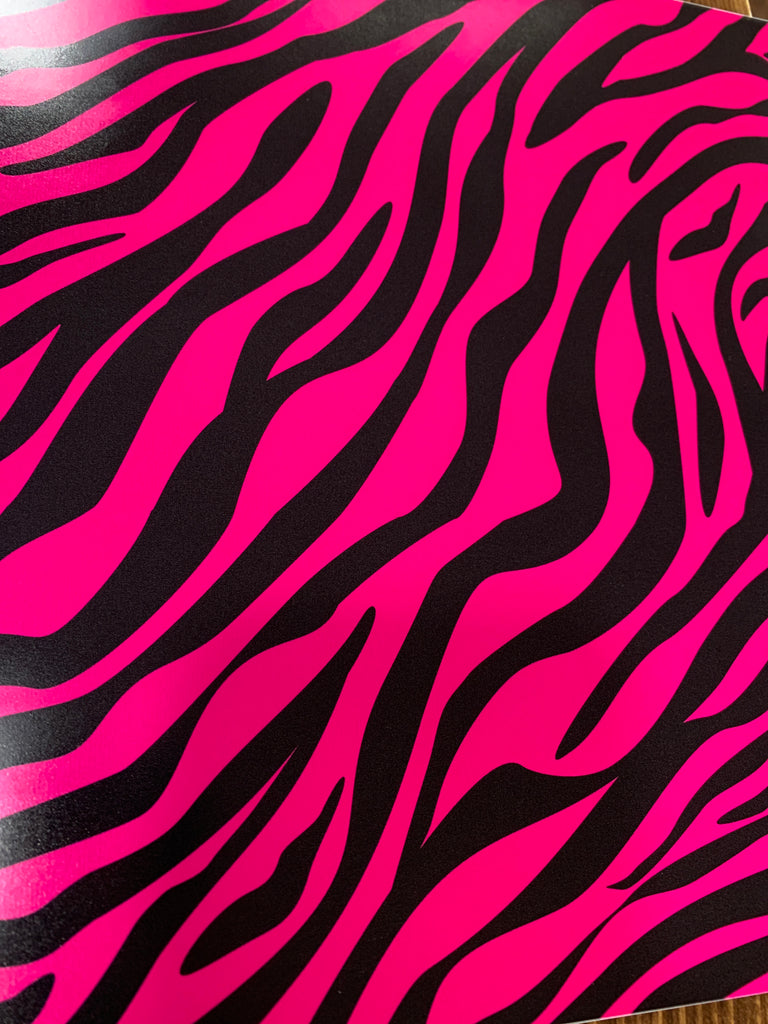 Hot Pink Zebra Print HTV