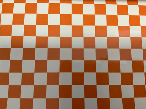 Light Orange Checkered Adhesive Vinyl