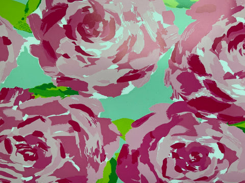 Pink & Mint Roses HTV
