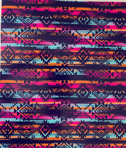Multicolor Tribal Print Adhesive Vinyl