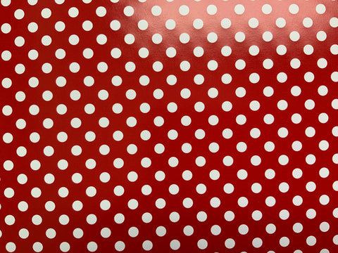 Red Polka Dot Adhesive Vinyl