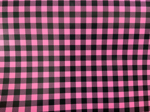 Light Pink & Black Buffalo Plaid HTV