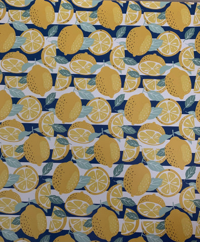 Lemons with blue and white HTV